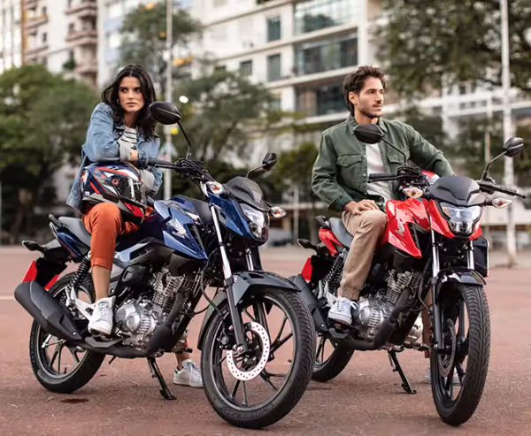 Detalhe do conforto da Honda CG 160 Fan