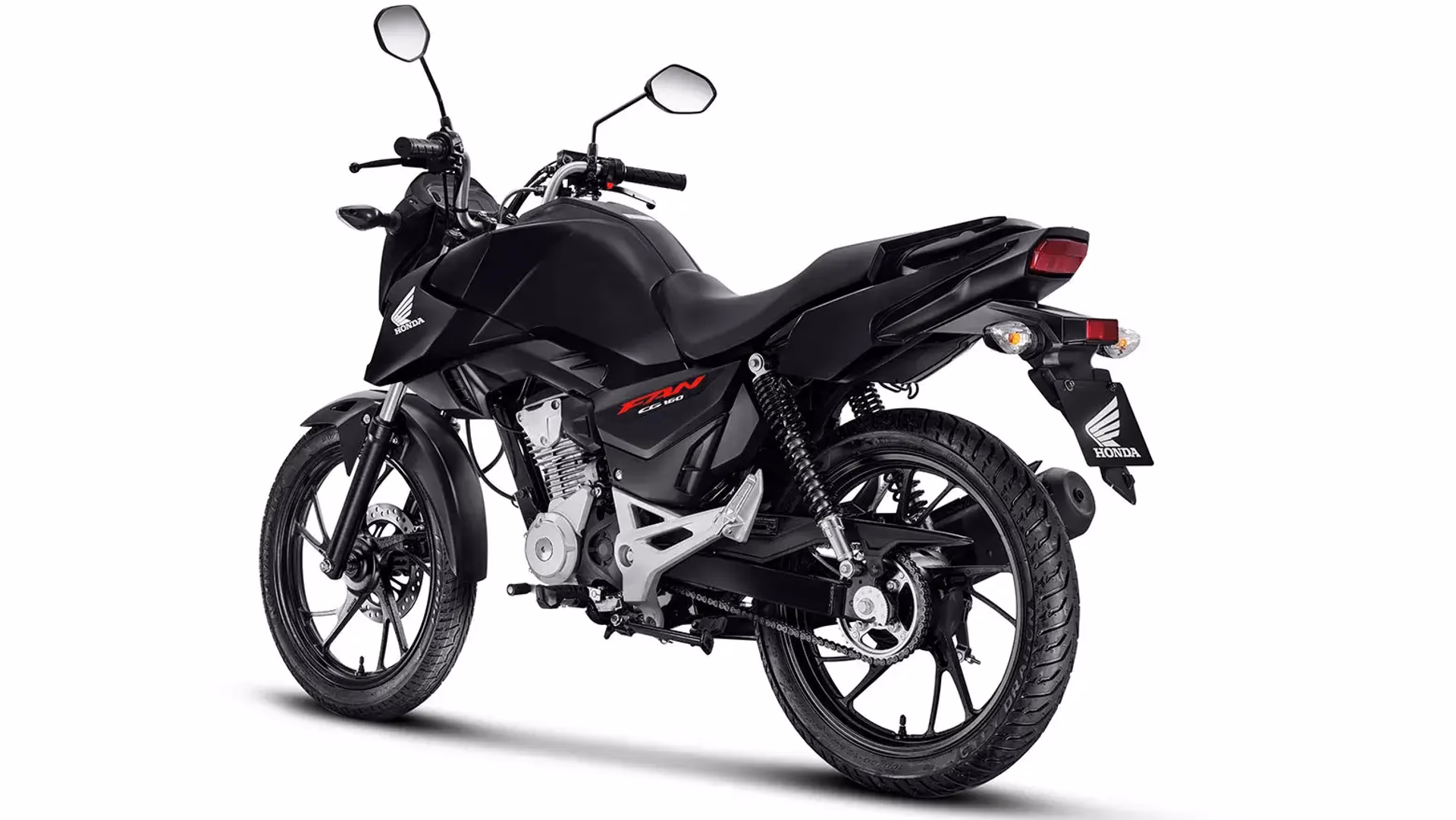 CG 160 Fan preta vista lateral traseira esquerda - 11 de 16