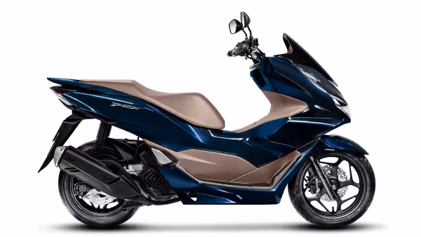 PCX azul vista lateral